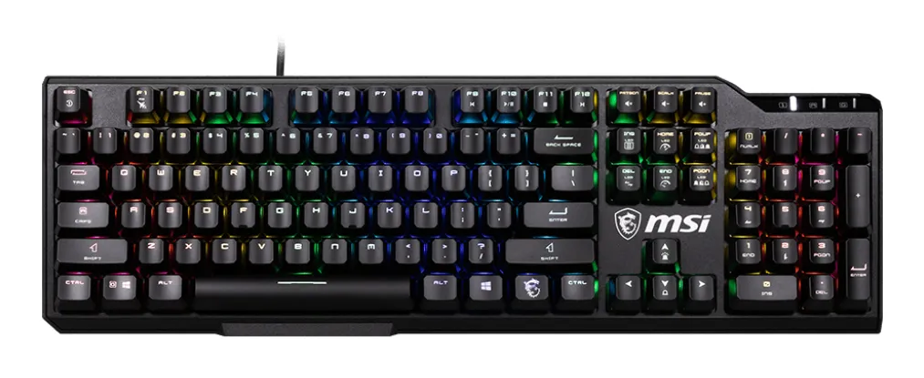 MSI Vigor GK41 LR US klavye Oyun USB QWERTY İngilizce Siyah