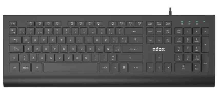 Nilox NXKBE000014 klavye Ofis USB İspanyolca Siyah