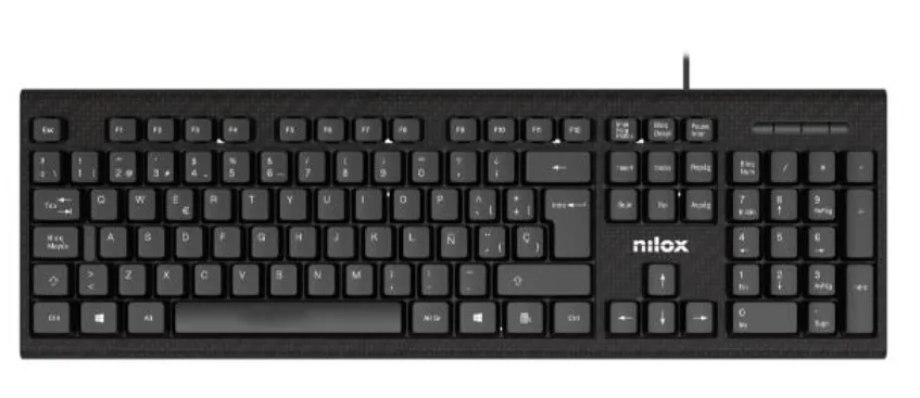 Nilox NXKME0011 klavye Fare dahil Ofis USB İspanyolca Siyah