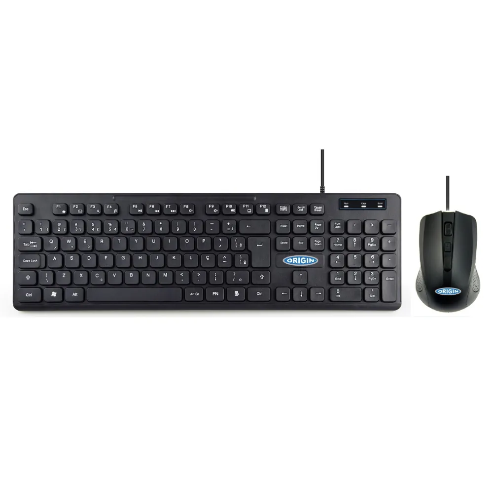 Origin Storage 920-002524-OS klavye Fare dahil Ev / Ofis USB QWERTY İngilizce Siyah