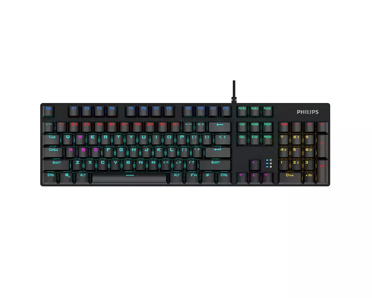 Philips SPK8404/93 klavye Oyun USB QWERTY Siyah