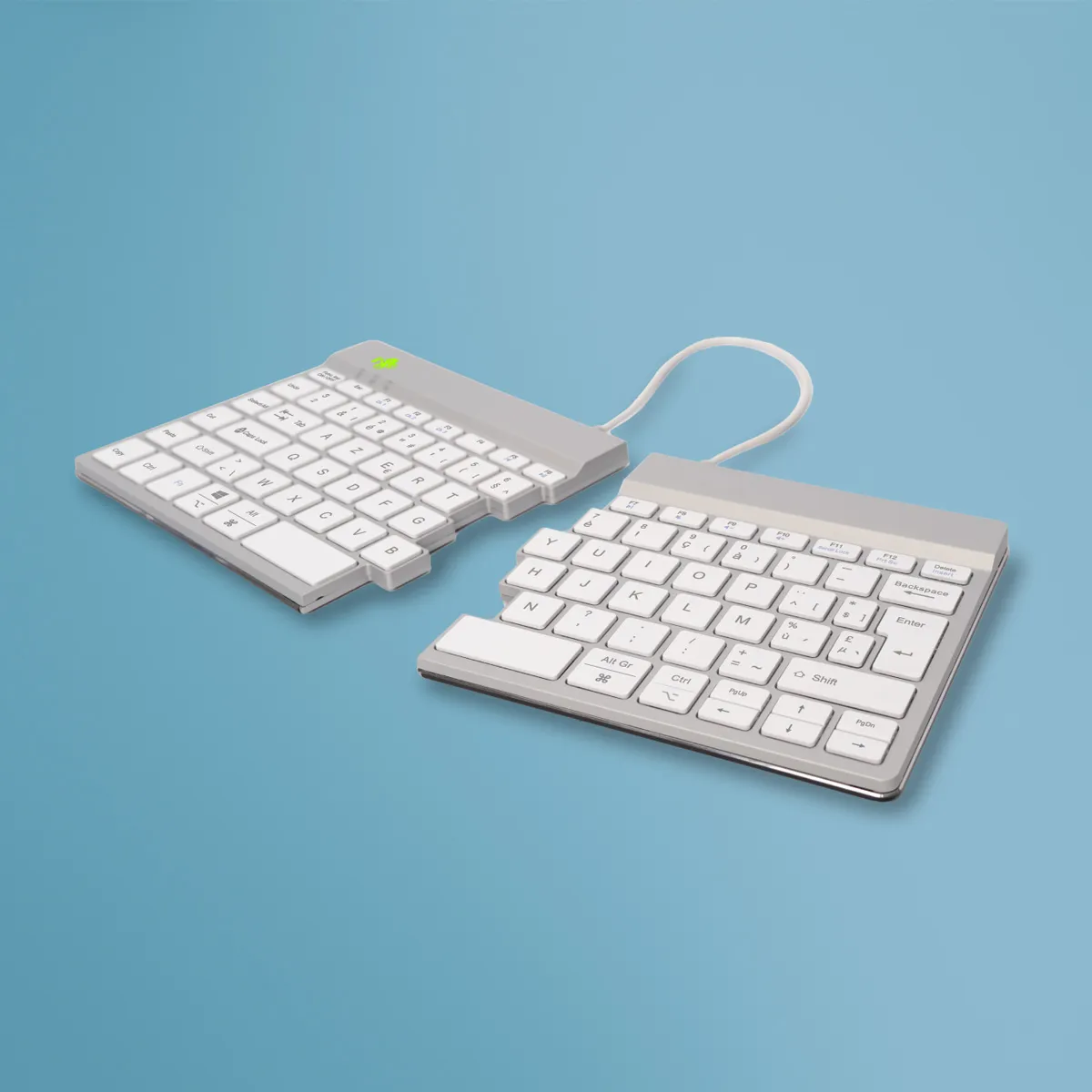 R-Go Tools R-Go Split Break klavye Ofis Bluetooth AZERTY Belçikalı Beyaz