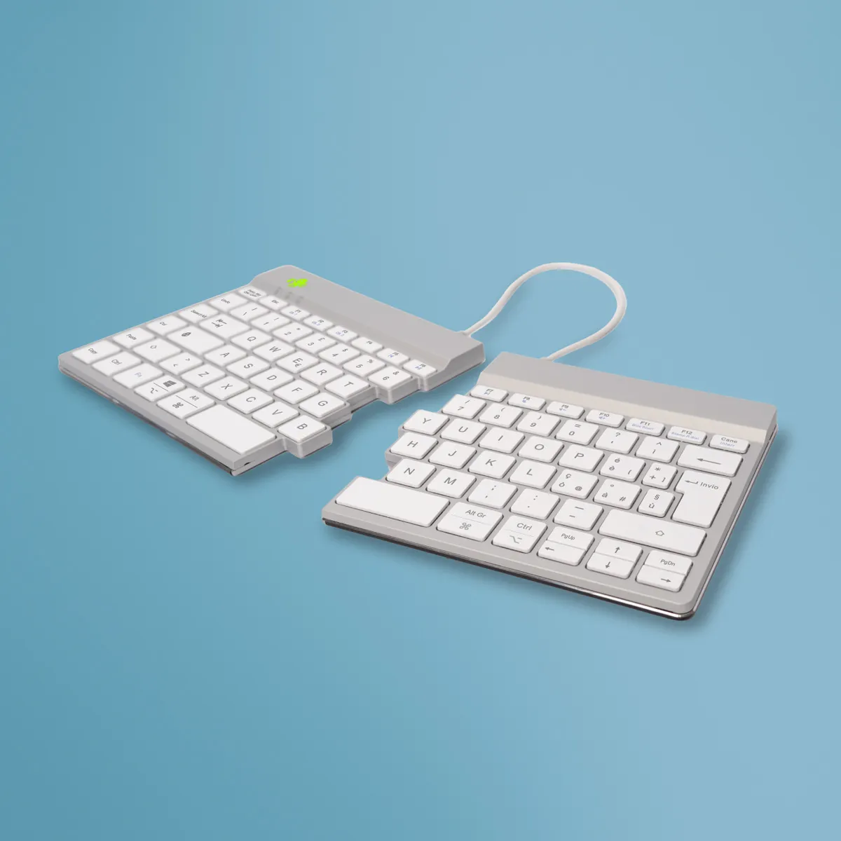 R-Go Tools R-Go Split Break v2 klavye Evrensel Bluetooth QWERTY İtalyanca Beyaz
