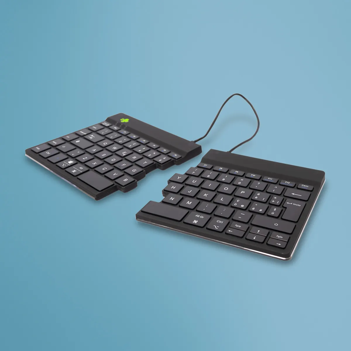 R-Go Tools R-Go Split Break v2 klavye Evrensel Bluetooth QWERTY İtalyanca Siyah