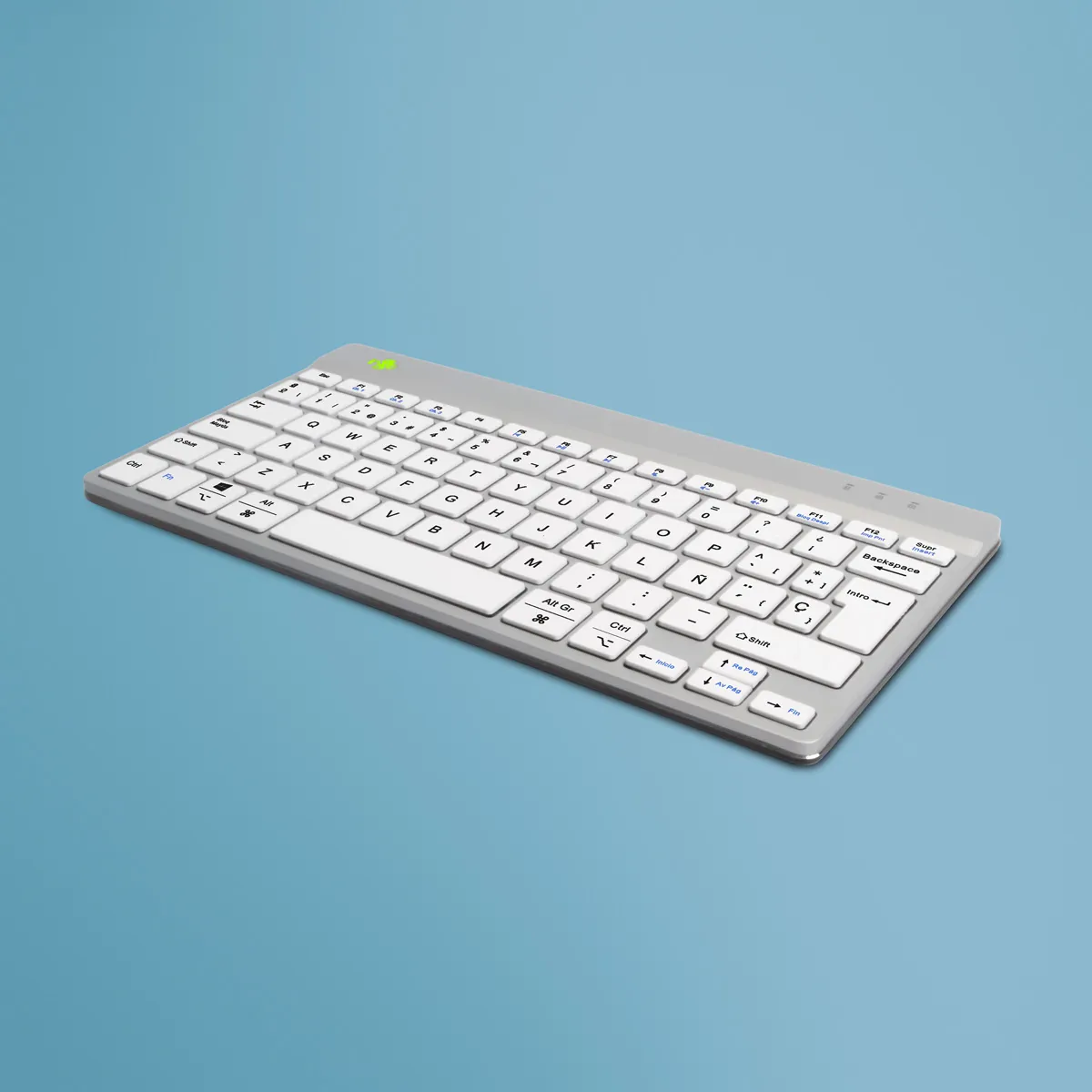 R-Go Tools RGOCOESWLWH klavye Evrensel Bluetooth QWERTY İspanyolca Beyaz