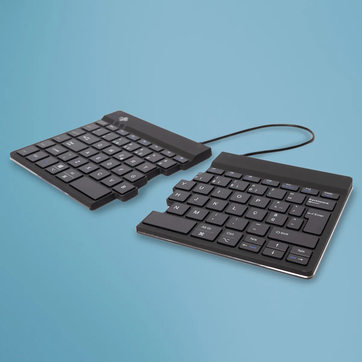R-Go Tools RGOSBPTWLBL klavye Evrensel Bluetooth QWERTY Portekizce Siyah