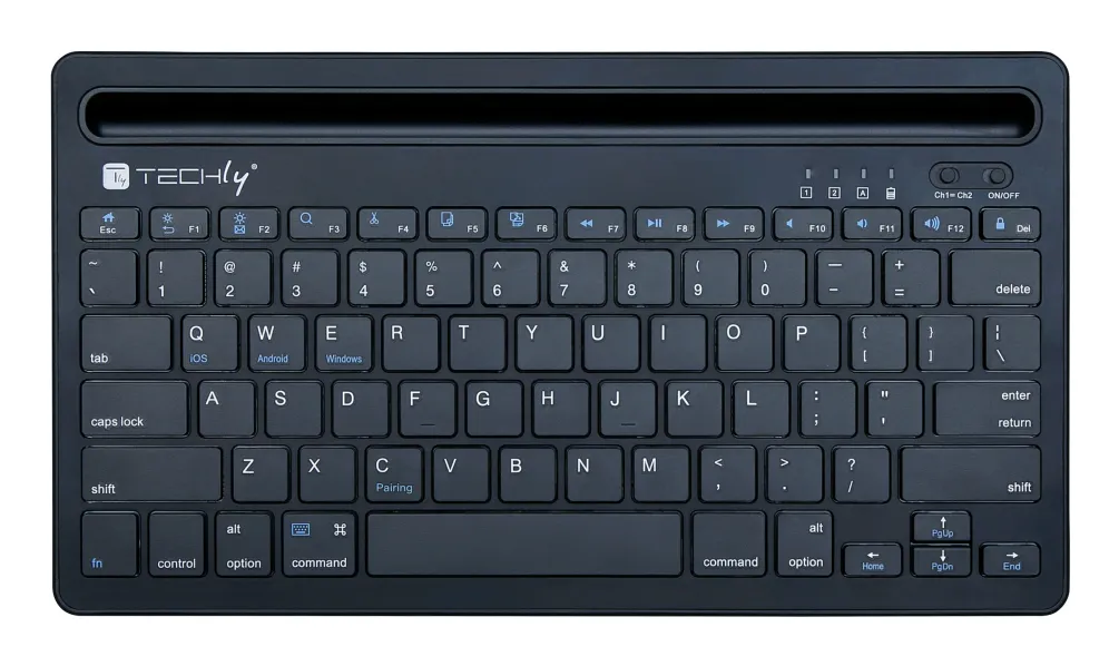 Techly ICTBK102U klavye Evrensel Bluetooth QWERTY İngilizce Siyah