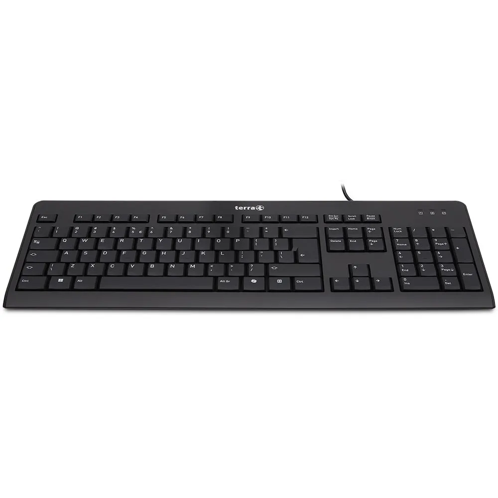 TERRA Keyboard 1500 Corded [US/EU] klavye Evrensel USB QWERTY Amerikan İngilizcesi Siyah