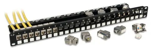 Lindy Cat.6A 10G Premium Patchpanel mit 24x RJ45 STP Keystones 25894