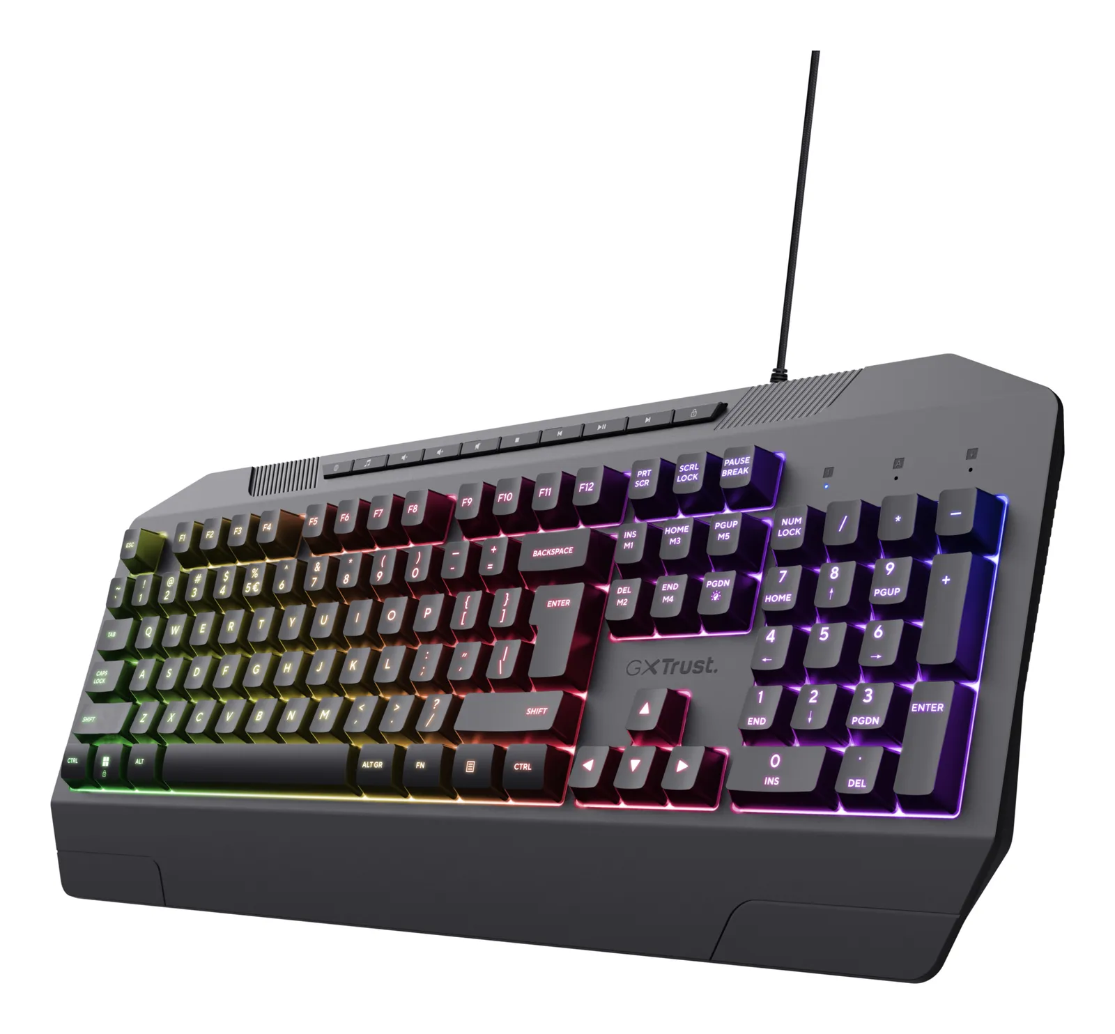 Trust GXT 836 Evocx klavye Oyun USB QWERTZ Çekçe, Slovakça Siyah