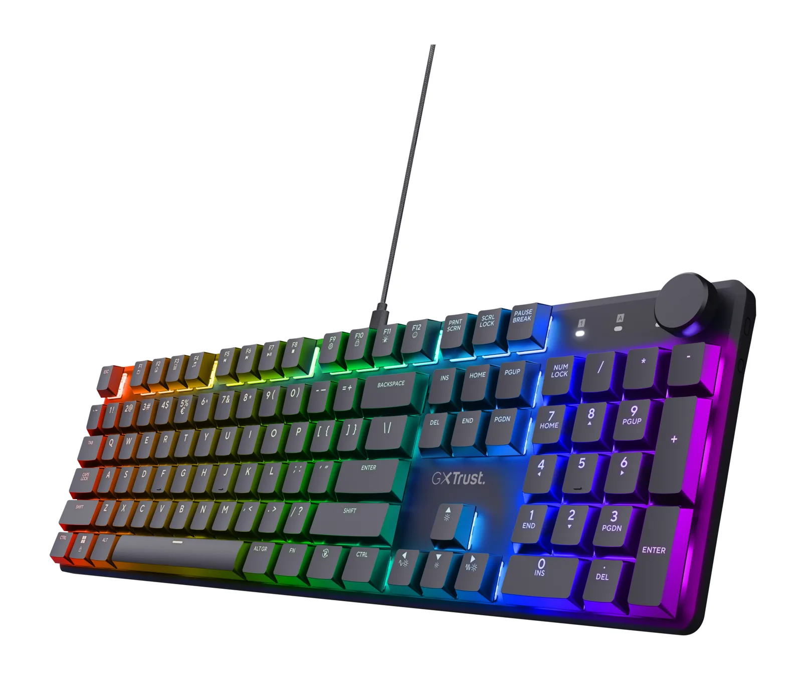 Trust GXT 866 Torix klavye Oyun USB Fransızca Siyah