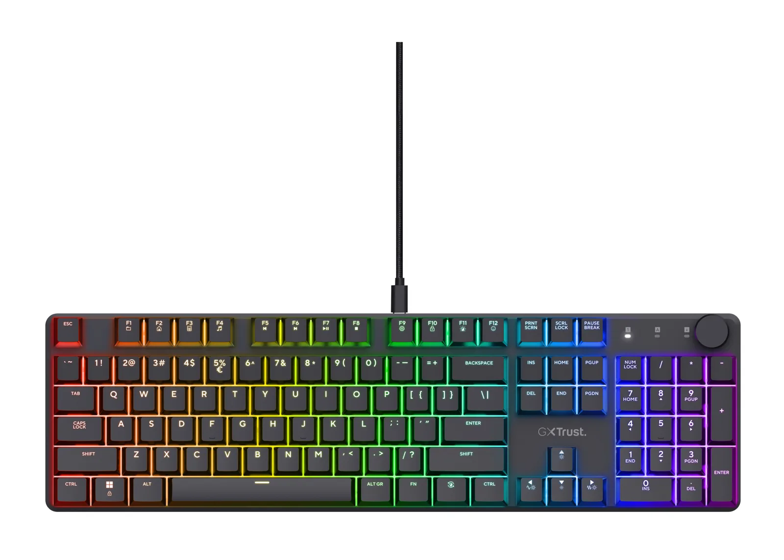 Trust GXT 866 Torix klavye Oyun USB QWERTY İtalyanca Siyah