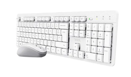 Trust Ody II Wireless klavye Fare dahil Ev / Ofis RF kablosuz AZERTY Fransızca Beyaz