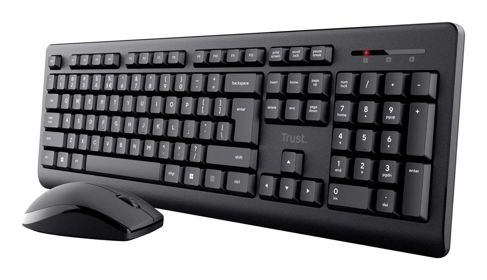 Trust Primo klavye Fare dahil Ofis RF kablosuz QWERTY İspanyolca Siyah
