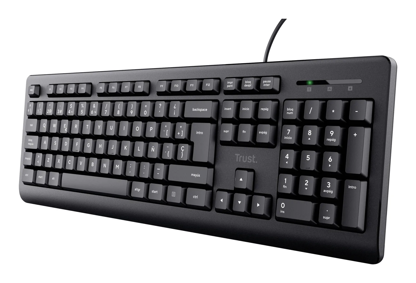 Trust Taro klavye Ofis USB QWERTZ Almanca Siyah