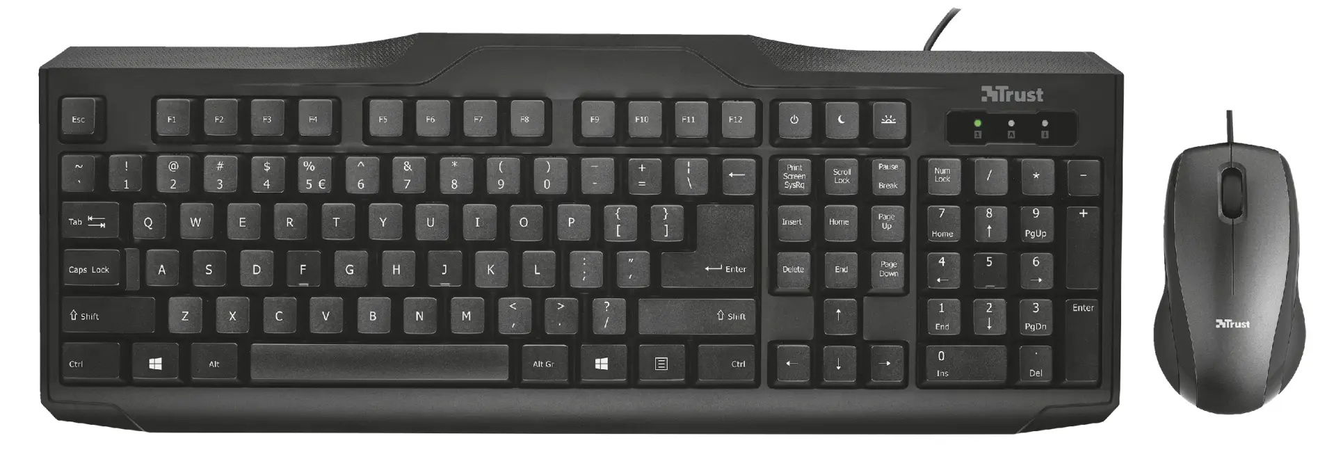 Trust Trust Wired Keyboard and Mouse - Black 22695