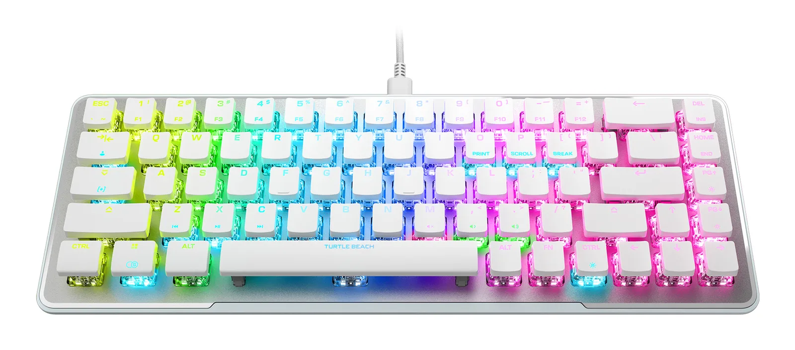 Turtle Beach Vulcan II Mini klavye Oyun USB AZERTY Fransızca Beyaz