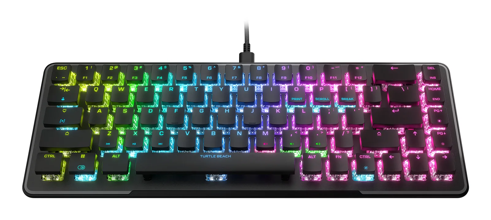 Turtle Beach Vulcan II Mini klavye Oyun USB AZERTY Fransızca Siyah