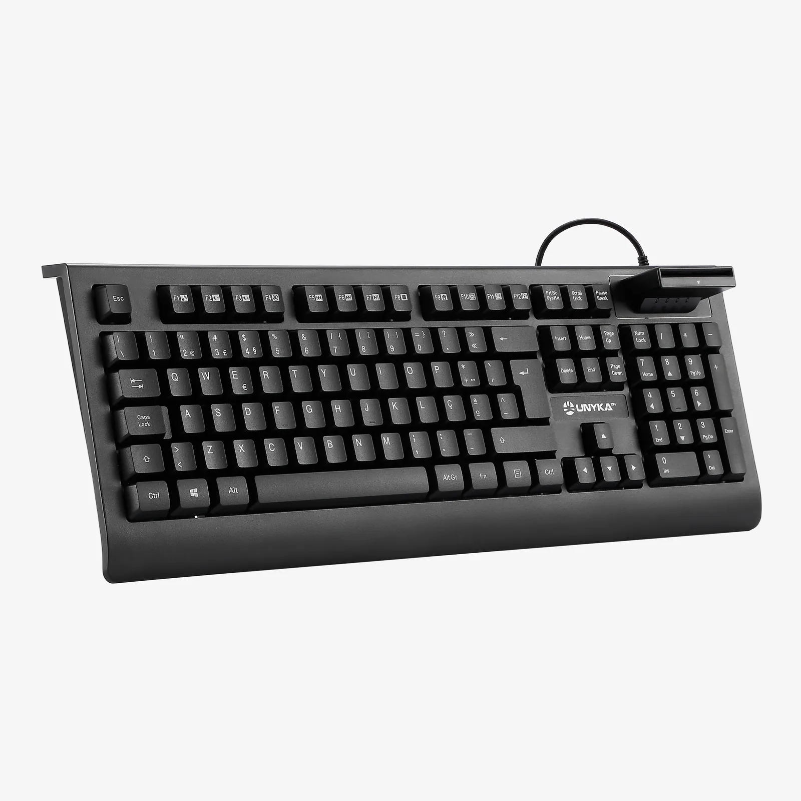 UNYKAch UK529182 klavye Ev / Ofis USB QWERTY Portekizce Siyah