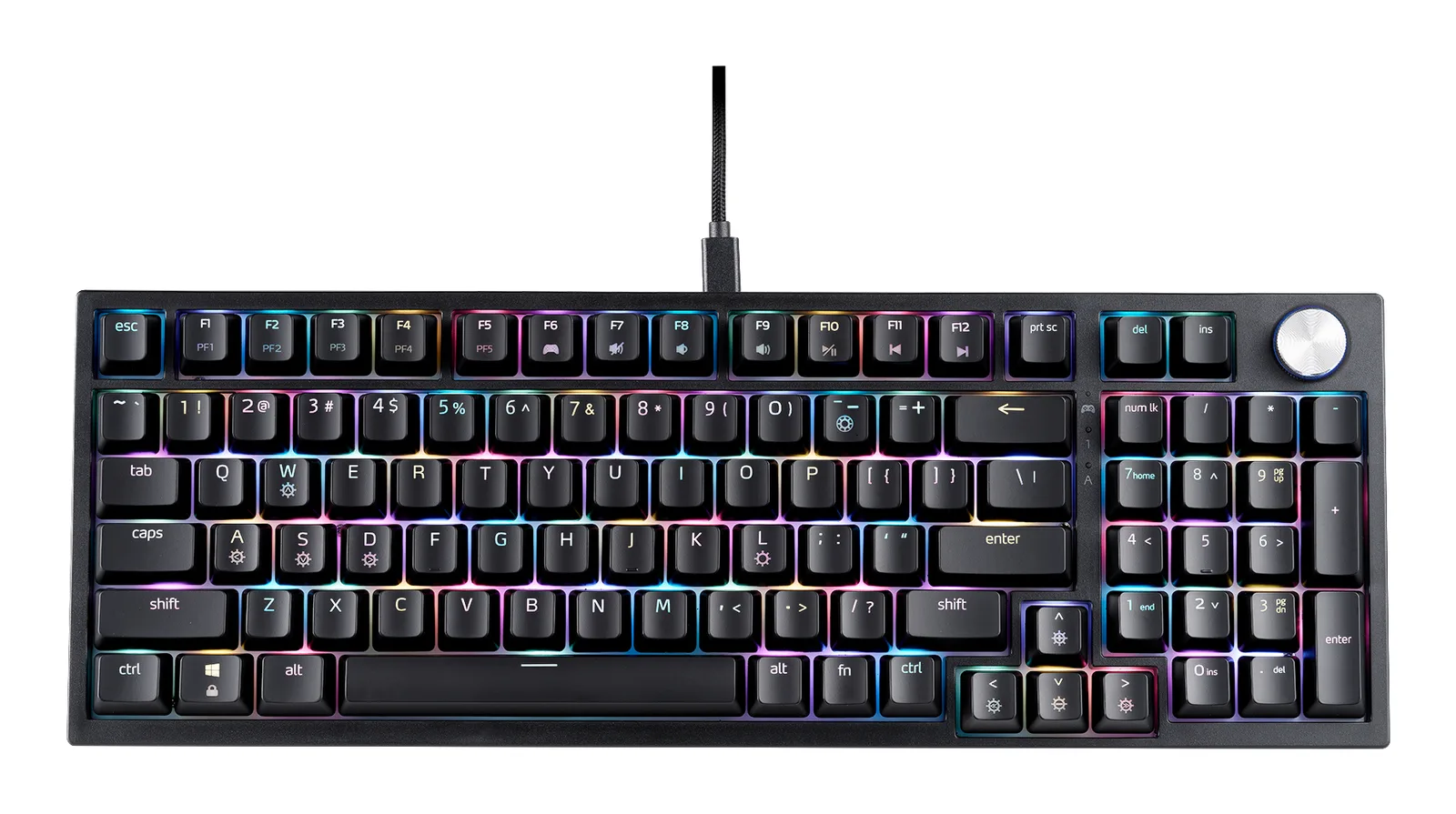 XPG SORCERER klavye Oyun USB QWERTY Amerikan İngilizcesi Siyah