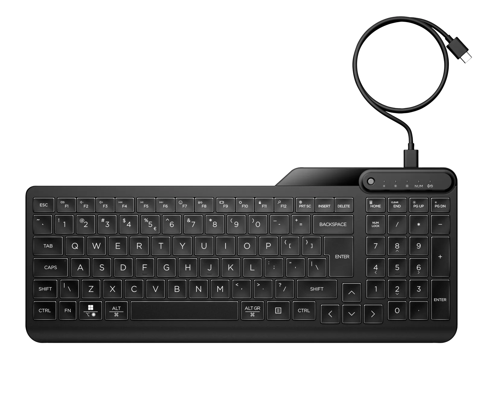 HP 405 Çoklu Cihaz Arka Aydınlatmalı Kablolu Klavye 7N7C1AA