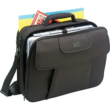 Case Logic Black Nylon Notebook Case with File Compartment NCR3