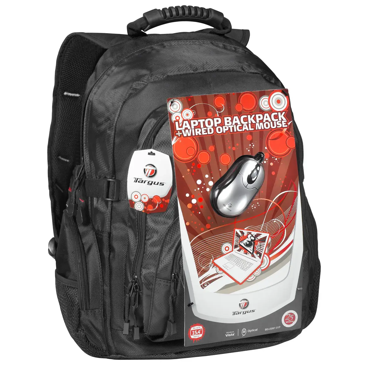 Targus 15.4" Backpack & Wired Optical Mouse BEU3097