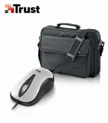 Trust 15.4" Notebook Carry Bag BG-3450p & Mini Optical Mouse 50675