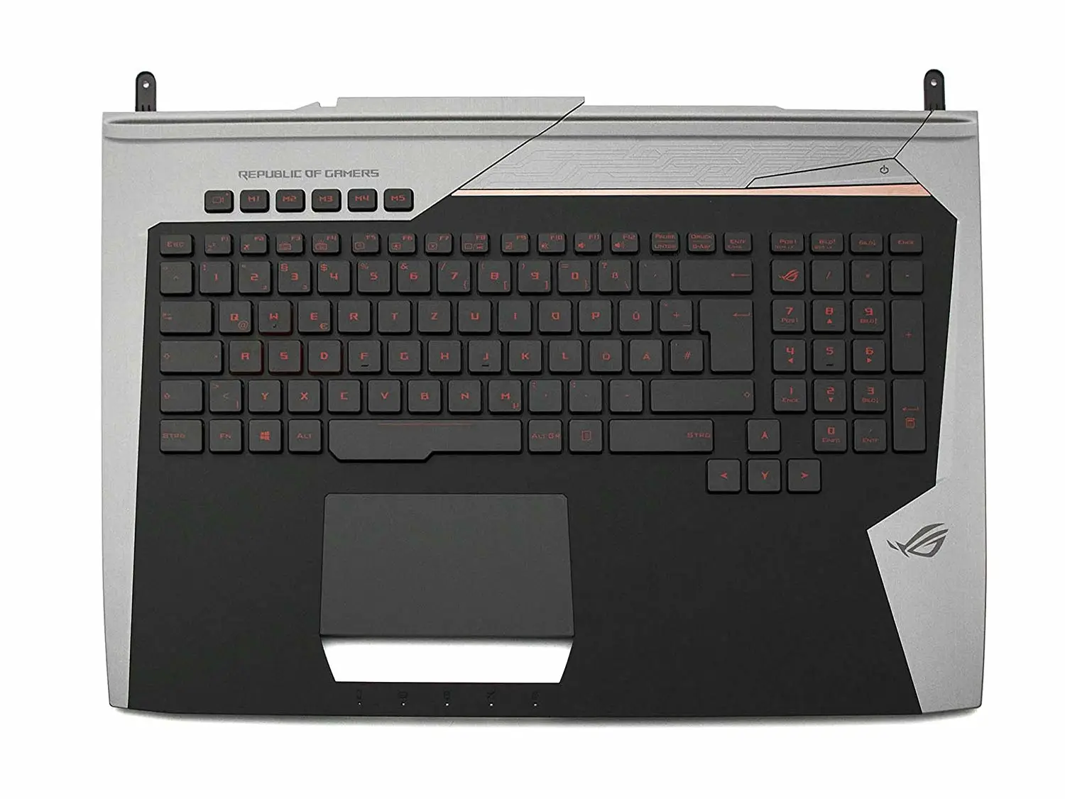 ASUS 04060-00870000 Tastatur deutsch DE mit Backlight inkl. Topcase - Tastatur - Silber