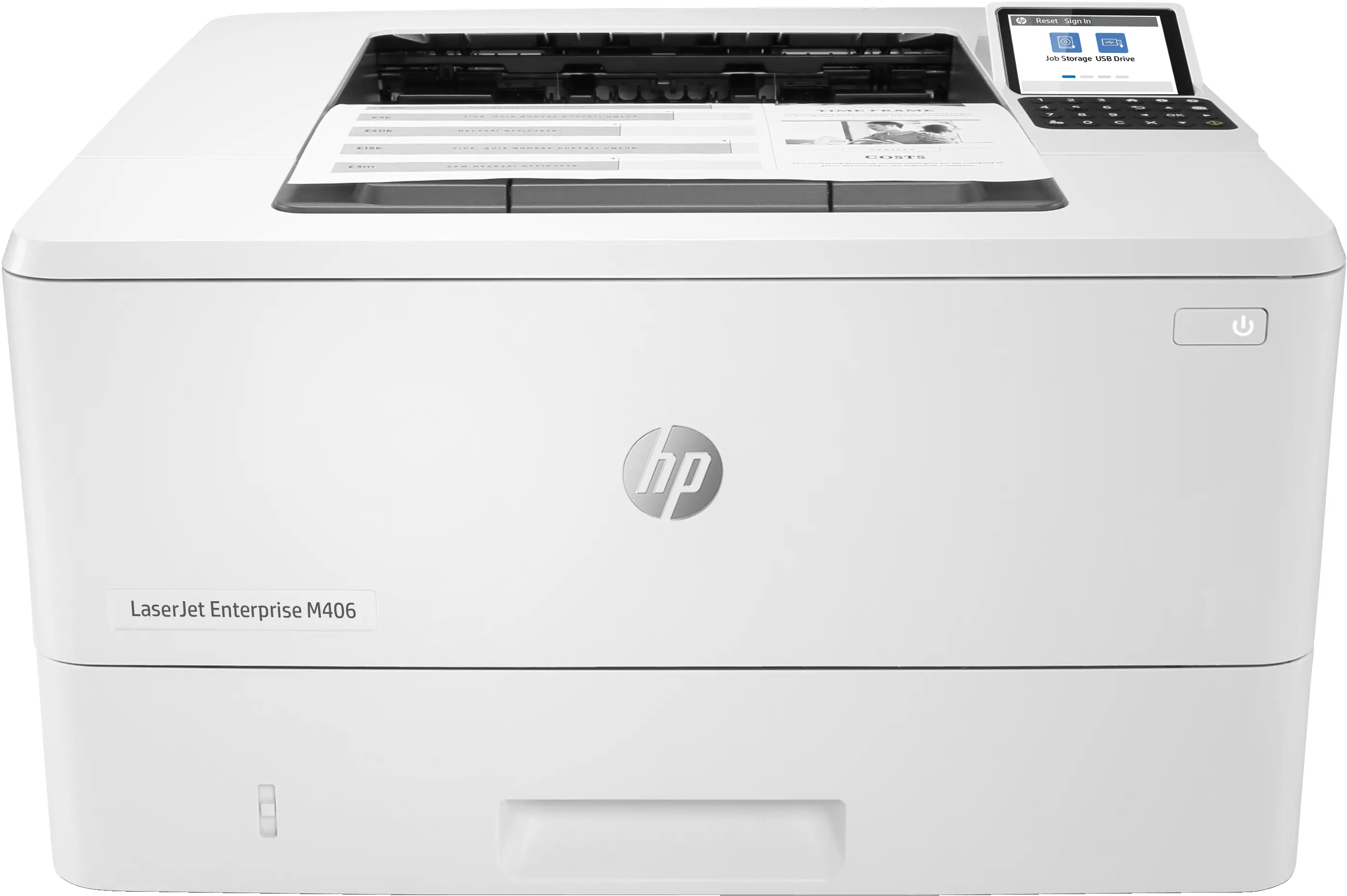 HP LaserJet Enterprise M406dn, Yazdırın, Kompakt Boyut; Güçlü Güvenlik; Çift taraflı baskı; Enerji Verimli; Ön USB'den baskı 3PZ15A#B13