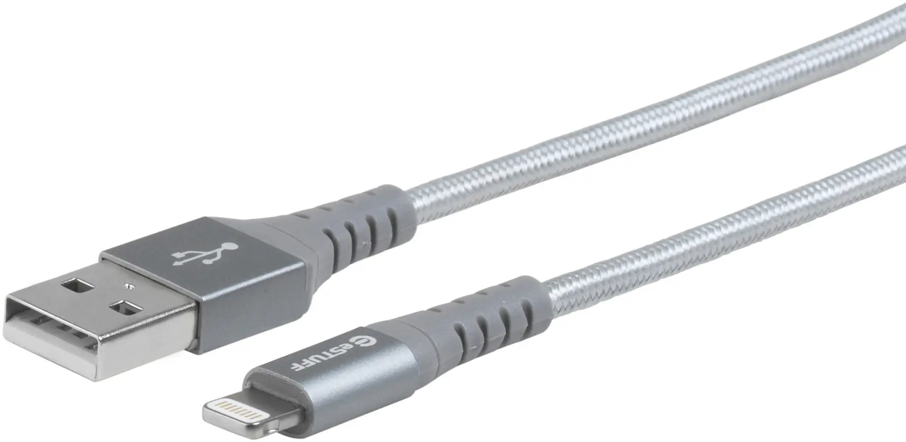 eSTUFF Lightning Cable MFI 2m Grey ES601251