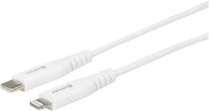 eSTUFF USB-C Lightning Cable MFI 2m White ES602201-BULK