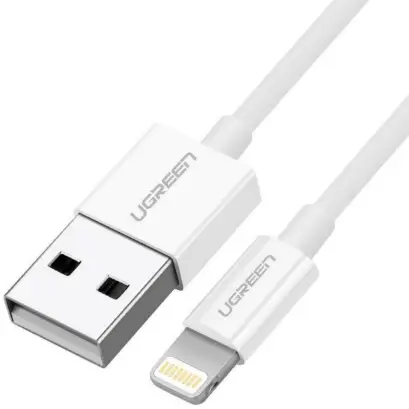 Ugreen cable USB 2.0 A lightning 2m, 5V/2.4A iPhone 7 / 7plus / 6S/ 6 / 6 Plus, iPhone 5s/5c/5, iPad Mini/Mini 2, iPad 20728