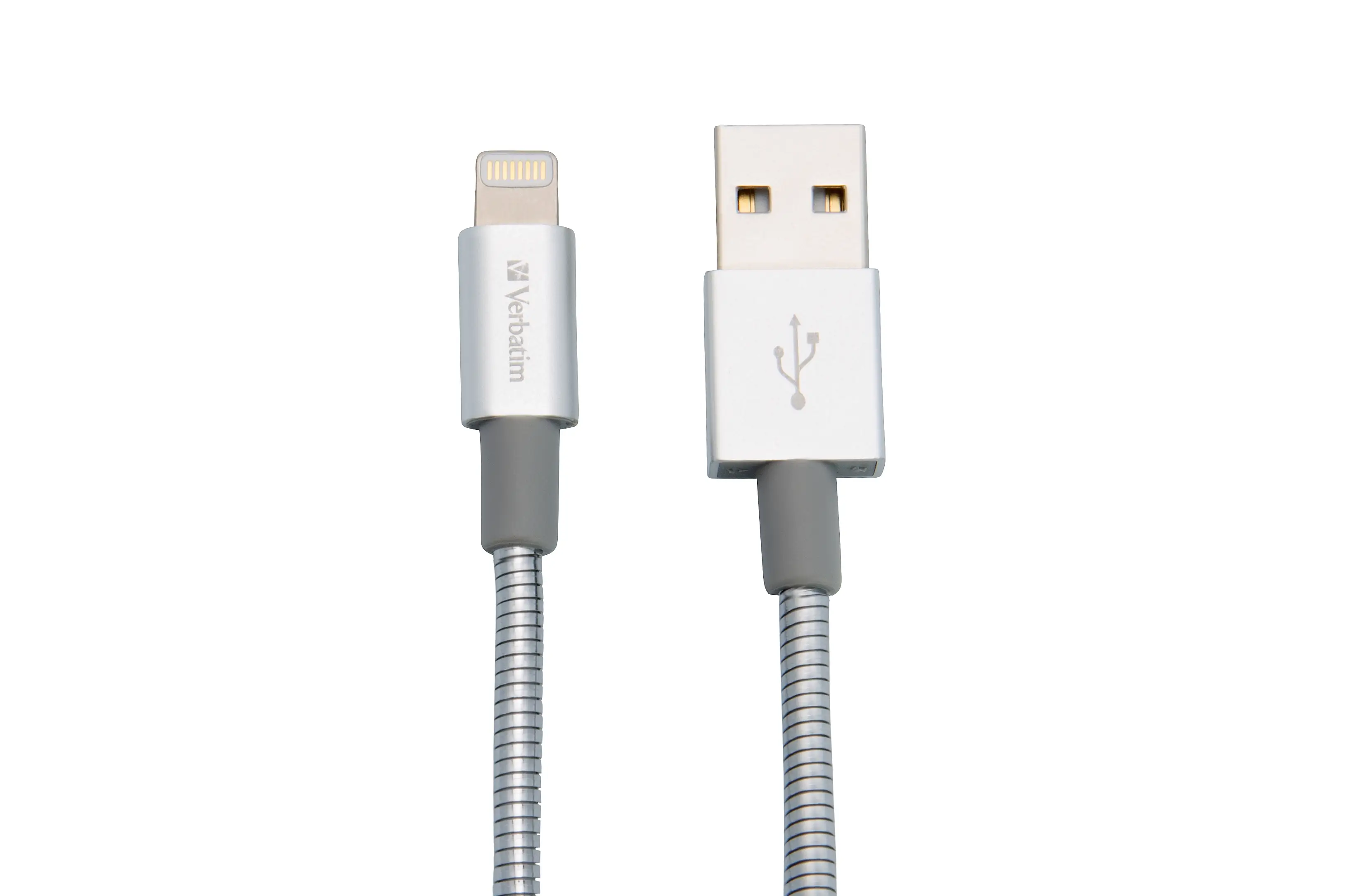 Verbatim Lightning Paslanmaz Çelik Eşitleme ve Şarj Kablosu 30 cm Gümüş 48864