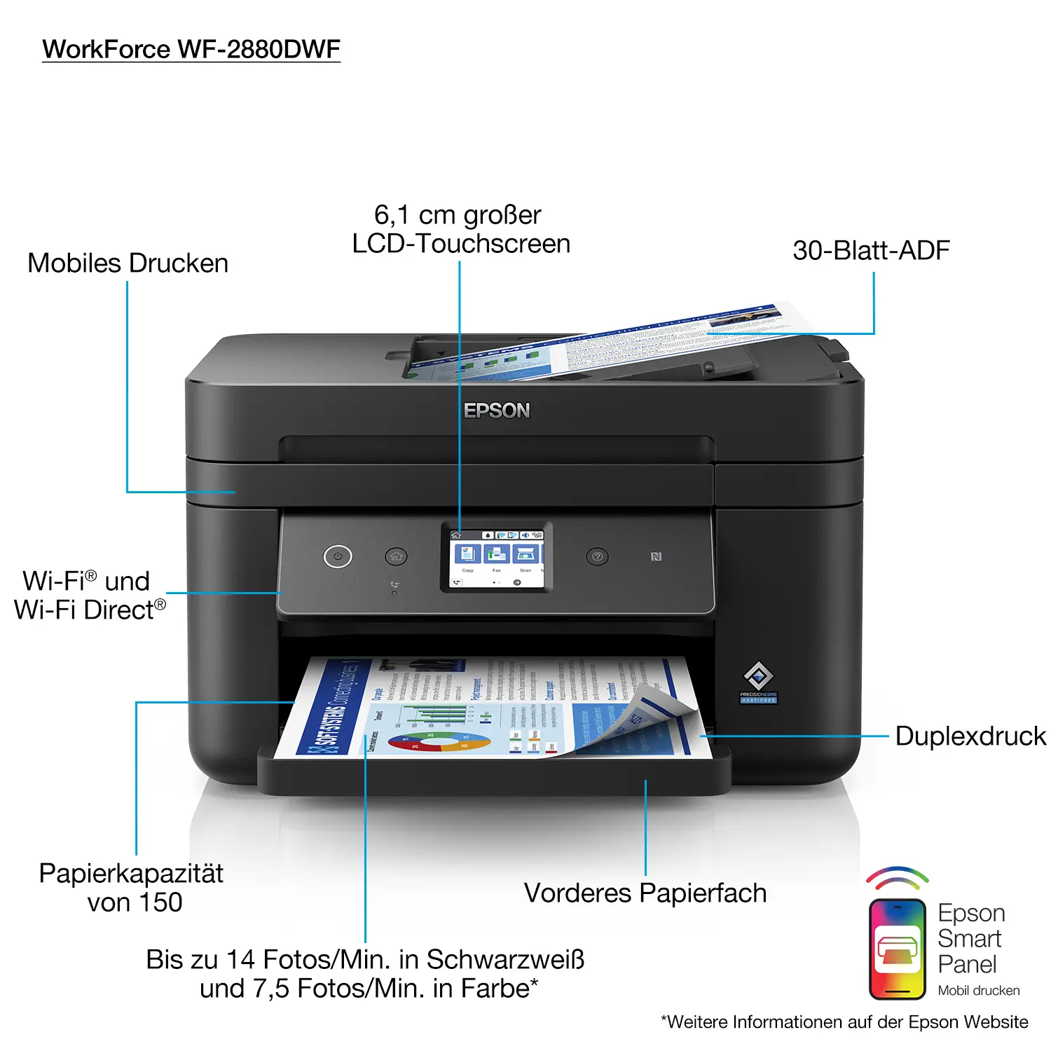Epson WorkForce WF-2880DWF C11CG28406