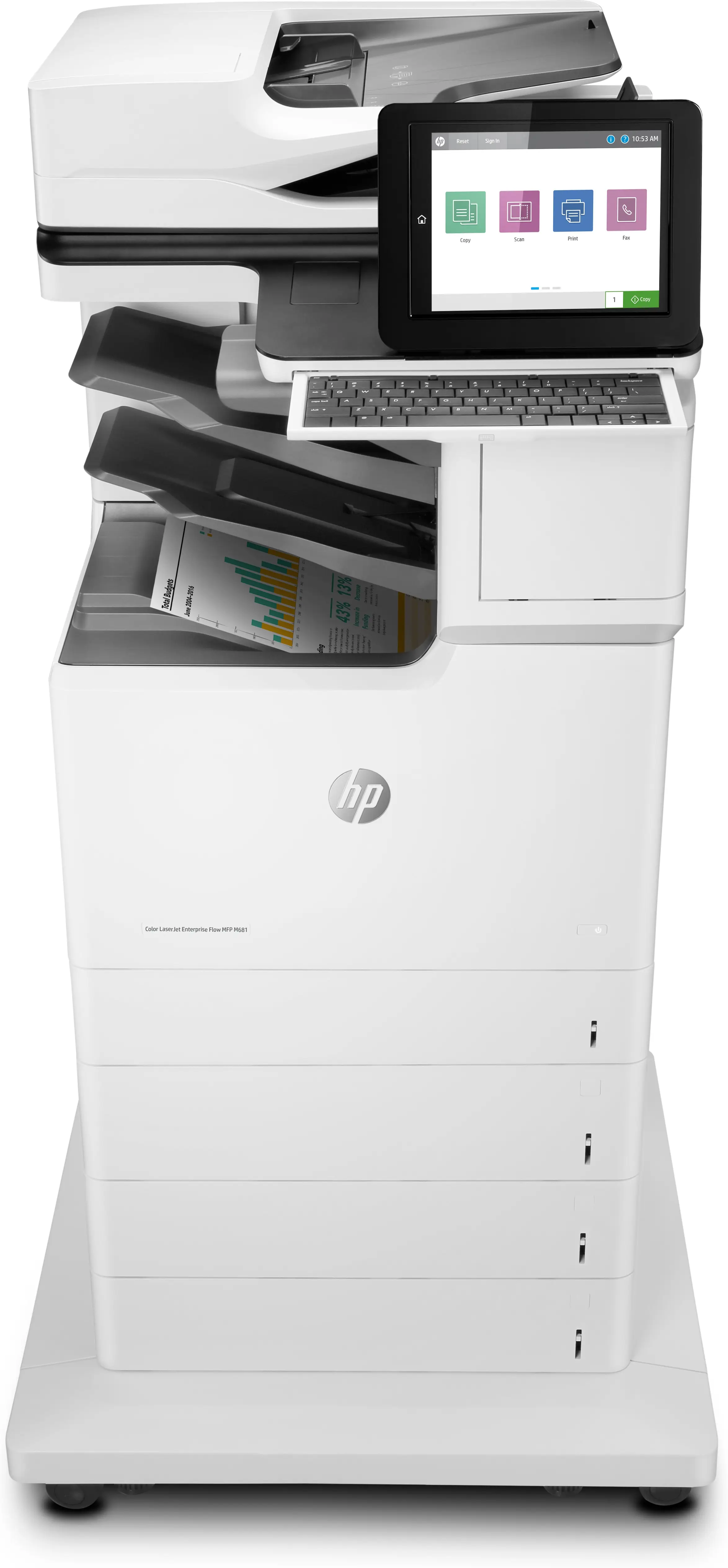 HP Color LaserJet Enterprise Flow MFP M681z, Baskı, fotokopi, tarama, faks J8A13A#B19