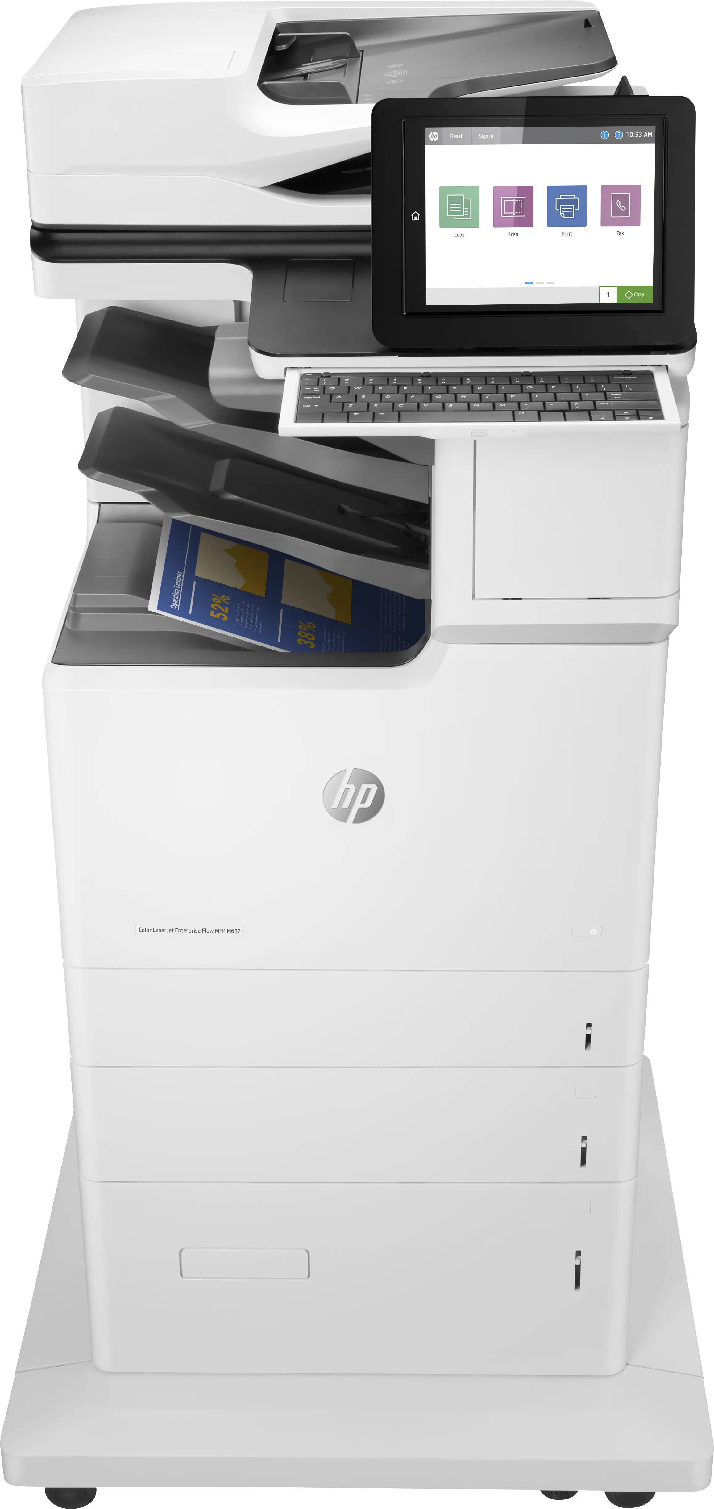 HP Color LaserJet Enterprise Flow MFP M682z, Baskı, fotokopi, tarama, faks J8A17A#B19