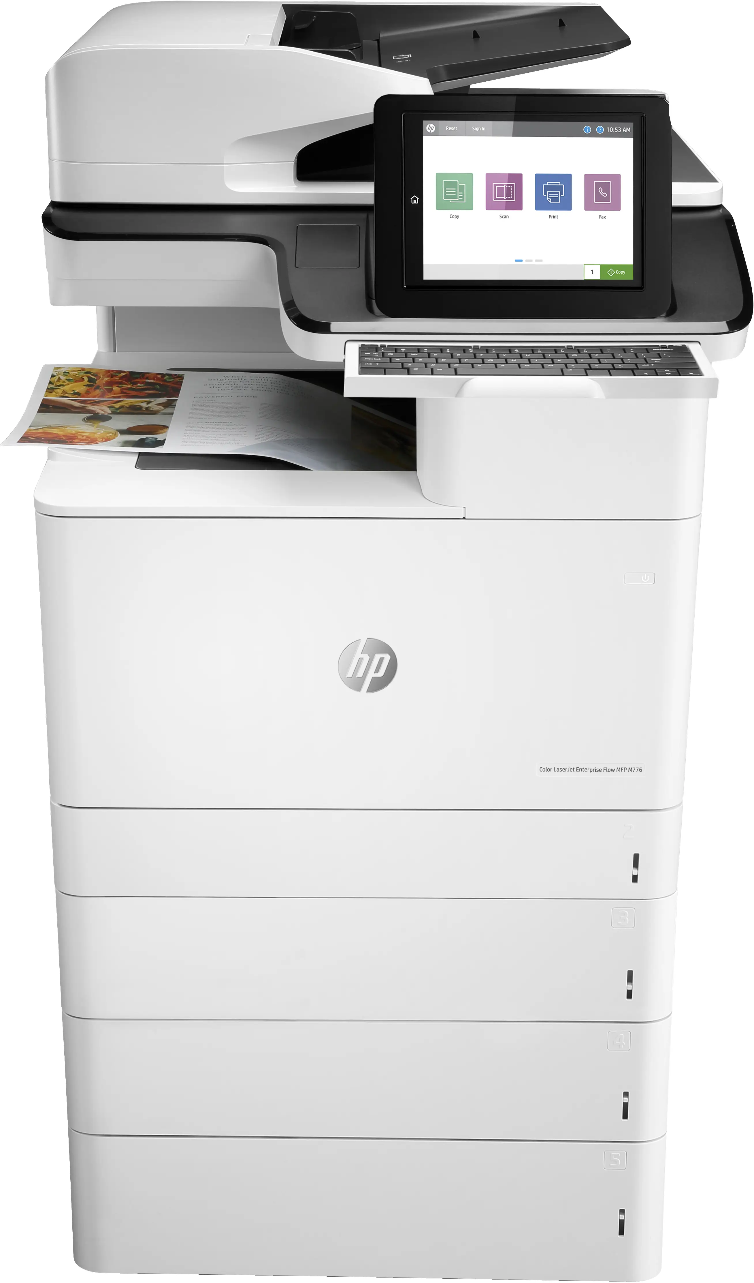 HP Color LaserJet Enterprise Flow MFP M776z, Basın, kopyalayın, tarayın ve fakslayın, Ön USB'den yazdırma 3WT91A#B19