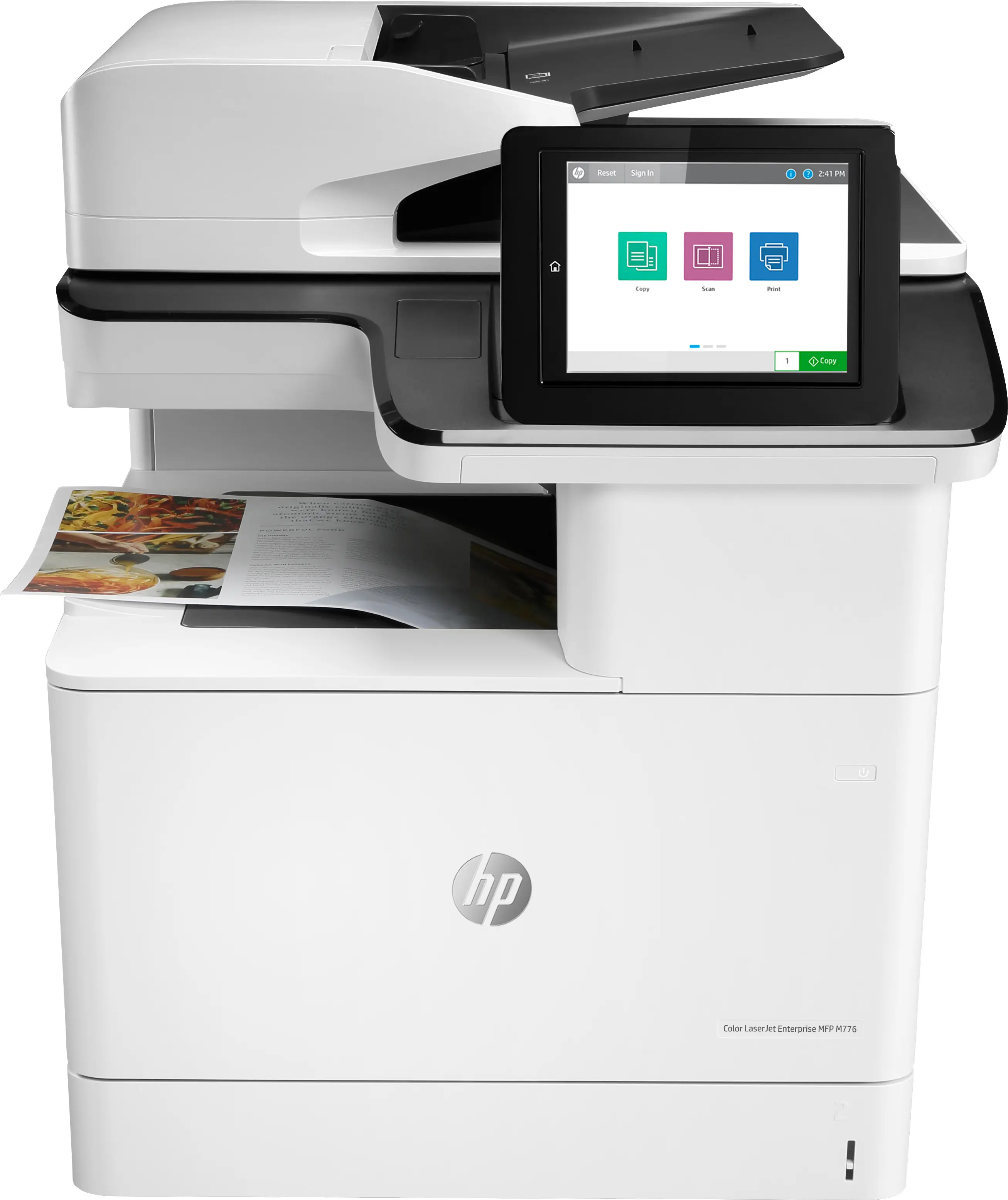 HP Color LaserJet Enterprise M776dn MFP, Baskı, kopyalama, tarama ve isteğe bağlı faks, Ön USB'den baskı; E-postaya tarama; Çift taraflı baskı; Çift taraflı tarama; 200 yapraklık ADF; Enerji Tasarrufu; ROAM T3U55A#B13