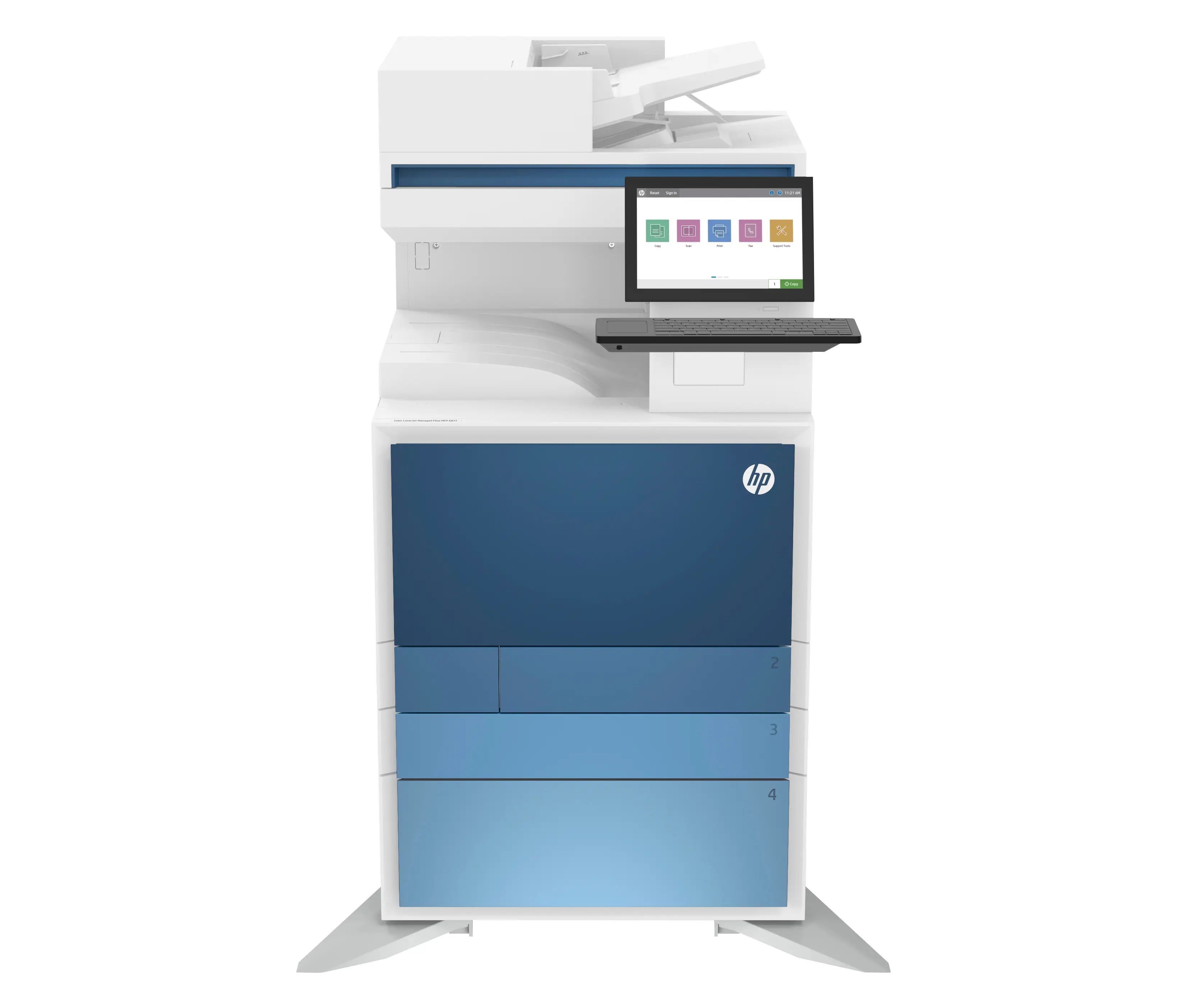 HP Color LaserJet Managed MFP E877z, Renkli, için yazıcı Kurumsal, Baskı, fotokopi, tarama, faks (isteğe bağlı), Çift taraflı baskı; Çift taraflı tarama; E-postaya/PDF'ye tarama; Güçlü Güvenlik 5QK08A#B19