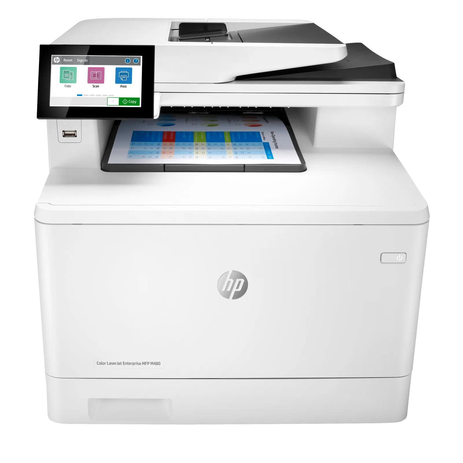 HP Color LaserJet Enterprise LaserJet Enterprise M480f Multifunction Renkli Yazıcı, alnızca Ethernet; Fotokopi Makinesi, Tarayıcı 3QA55AR