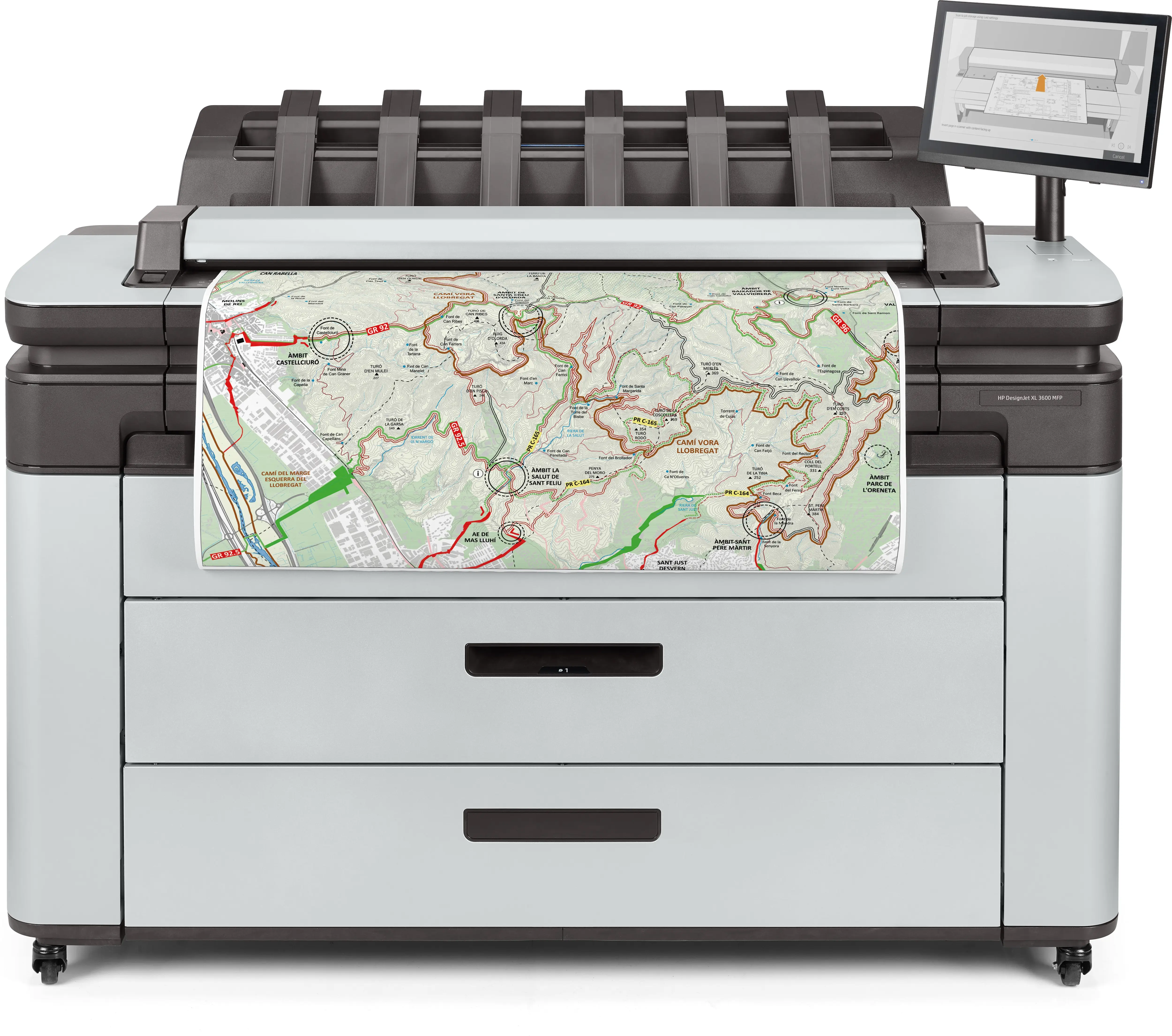 HP DesignJet XL 3600 36-in Multifunction Printer 6KD23A#B19