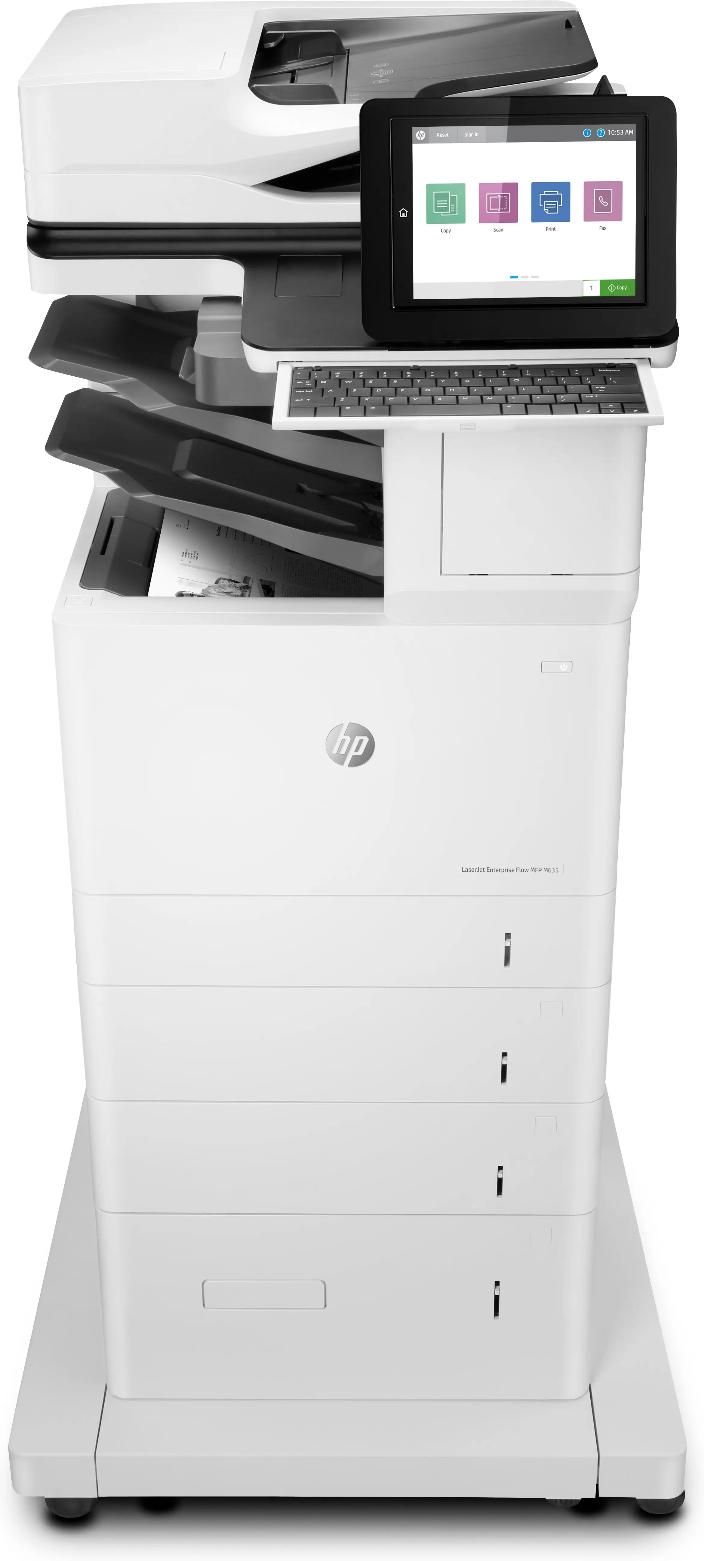 HP LaserJet Enterprise Flow MFP M635z, Baskı, fotokopi, tarama, faks, E-postaya tarama; Çift taraflı baskı; 150 yapraklık ADF; Enerji Verimli; Güçlü Güvenlik 7PS99A#B13