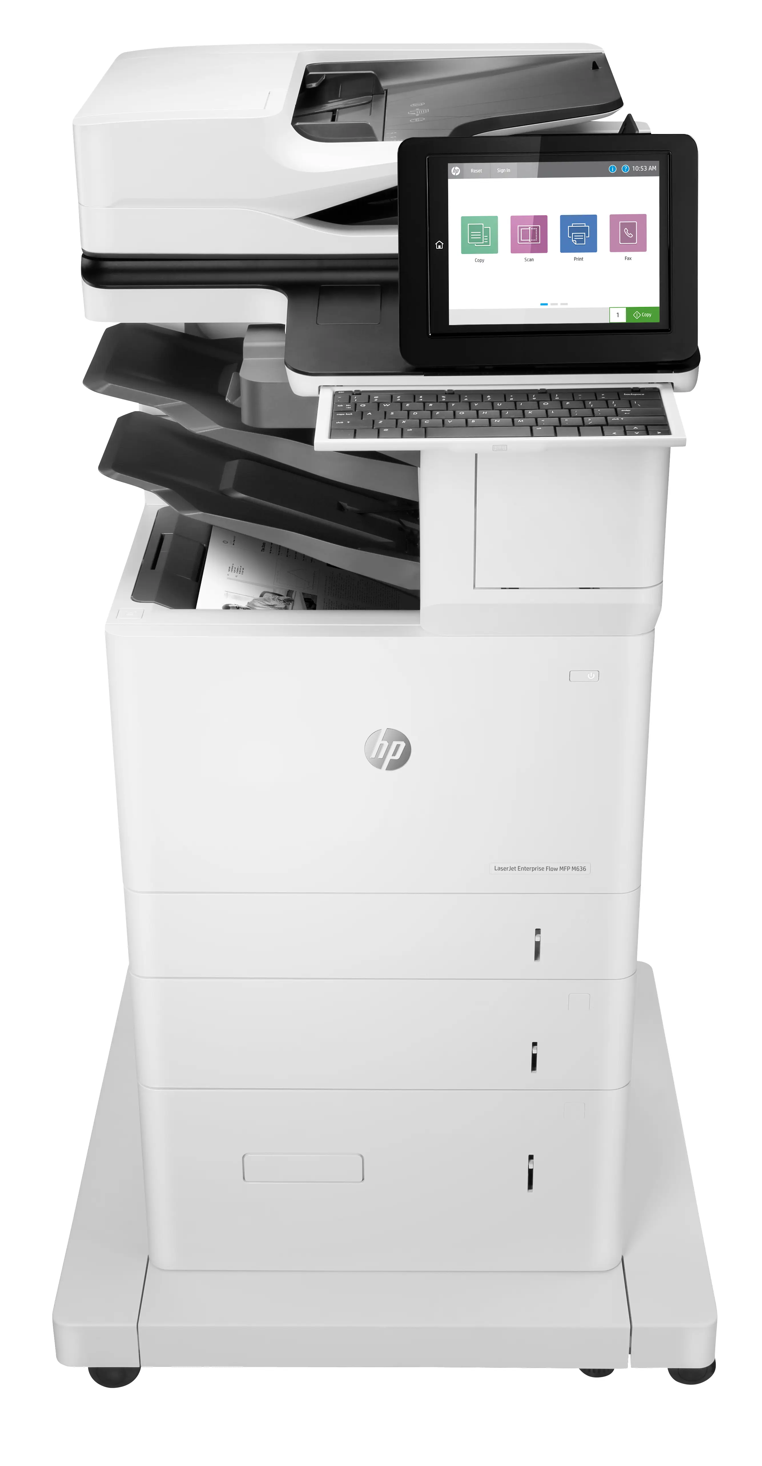 HP LaserJet Enterprise Flow M636z Kablosuz Multifunction Siyah beyaz Yazıcı, Fotokopi Makinesi, Tarayıcı; Çift taraflı 7PT01A