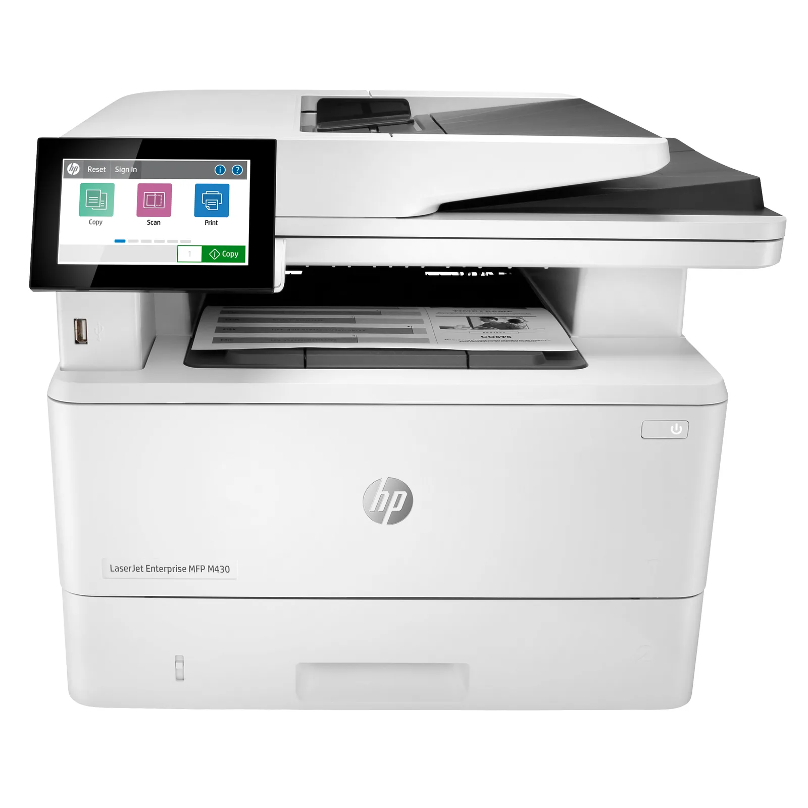 HP Color LaserJet Enterprise LaserJet Enterprise M430f Multifunction Siyah beyaz Yazıcı, alnızca Ethernet; Fotokopi Makinesi, Tarayıcı 3PZ55AR