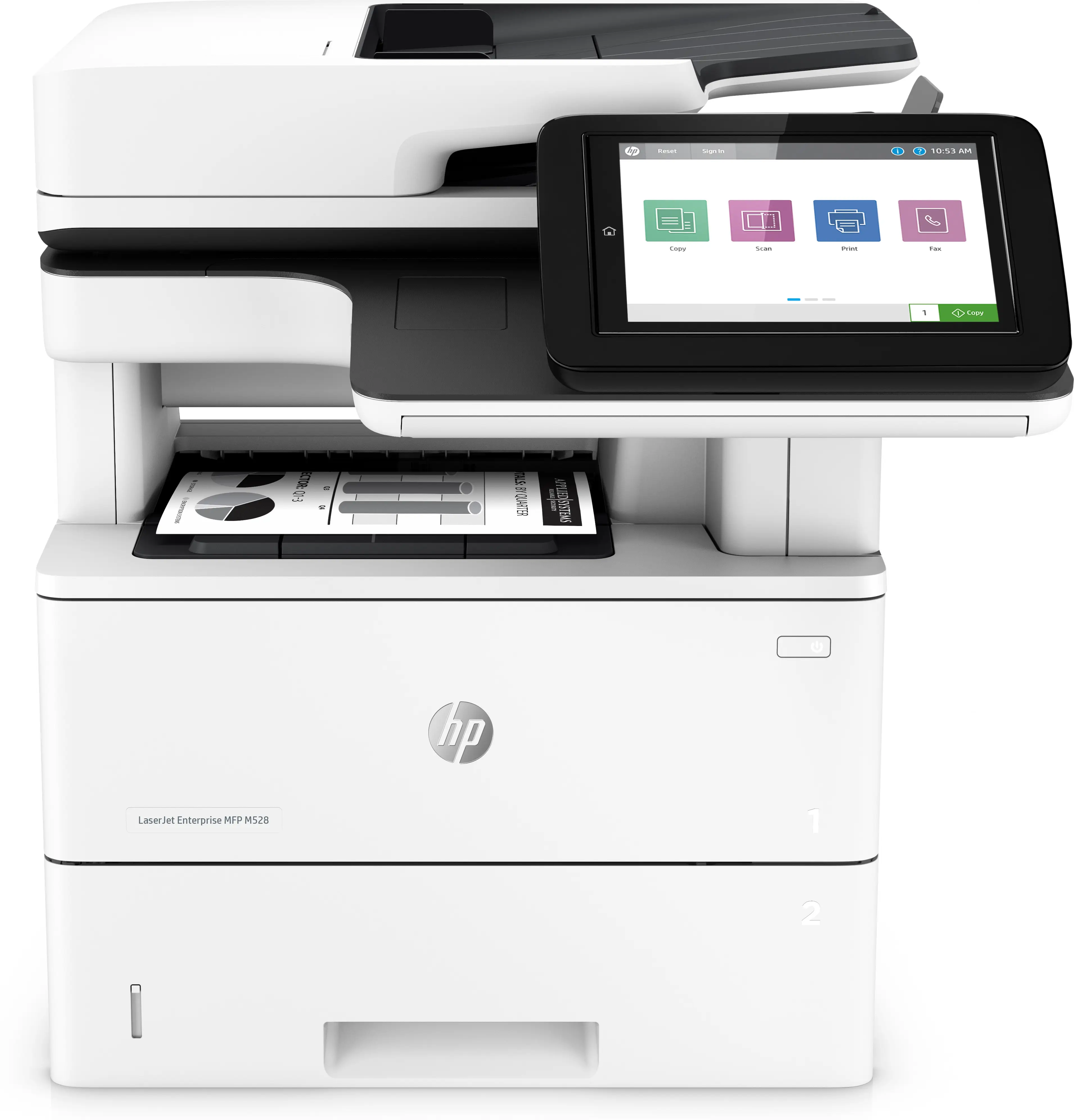 HP LaserJet Enterprise MFP M528dn, Baskı, kopyalama, tarama ve isteğe bağlı faks, Ön USB'den baskı; E-postaya tarama; Çift taraflı baskı; Çift taraflı tarama 1PV64A#B13