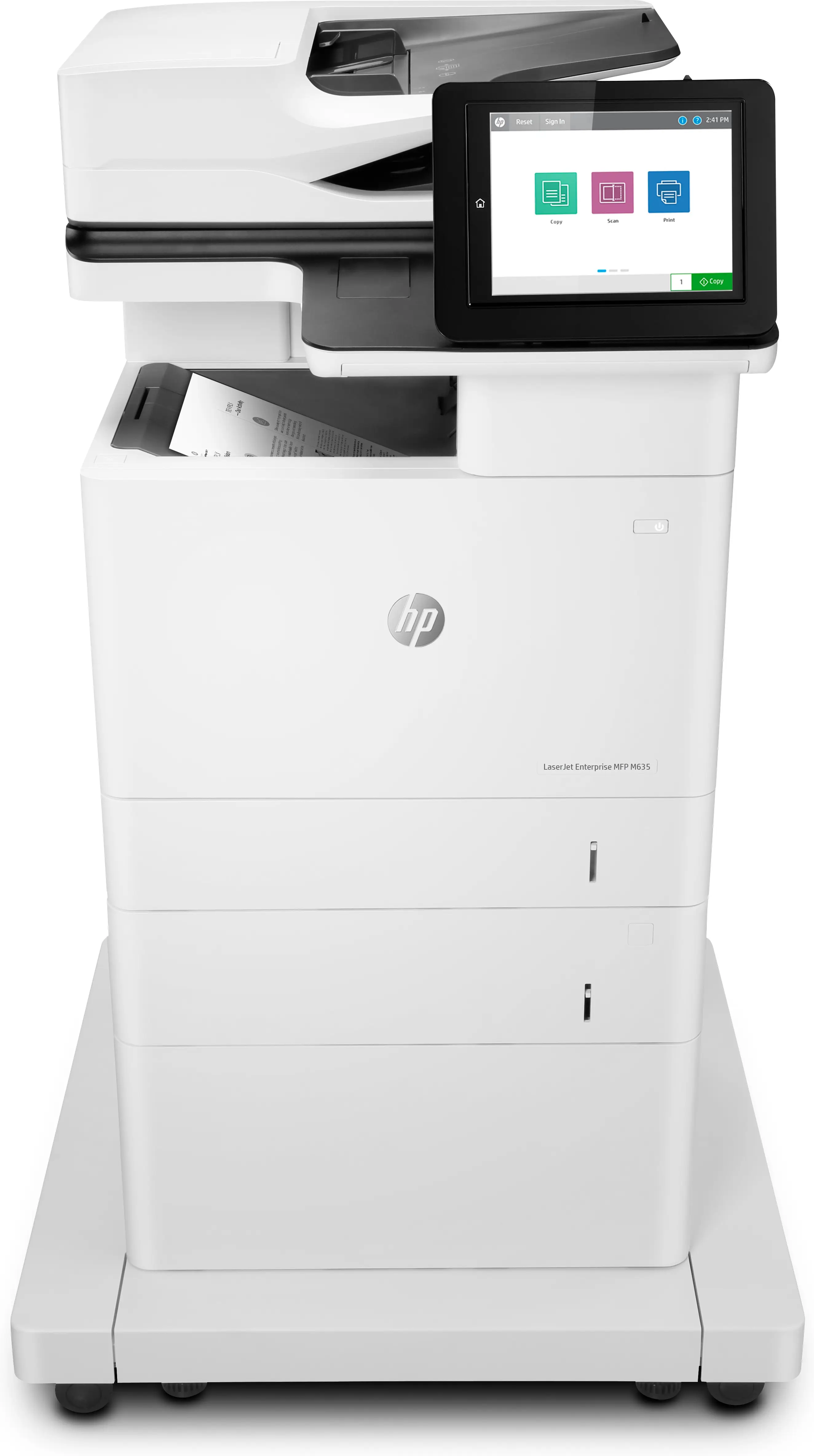 HP LaserJet Enterprise MFP M635fht, Baskı, fotokopi, tarama, faks, Ön USB'den baskı; E-postaya/PDF'ye tarama; Çift taraflı baskı; 150 yapraklık ADF; Güçlü Güvenlik 7PS98A#B19