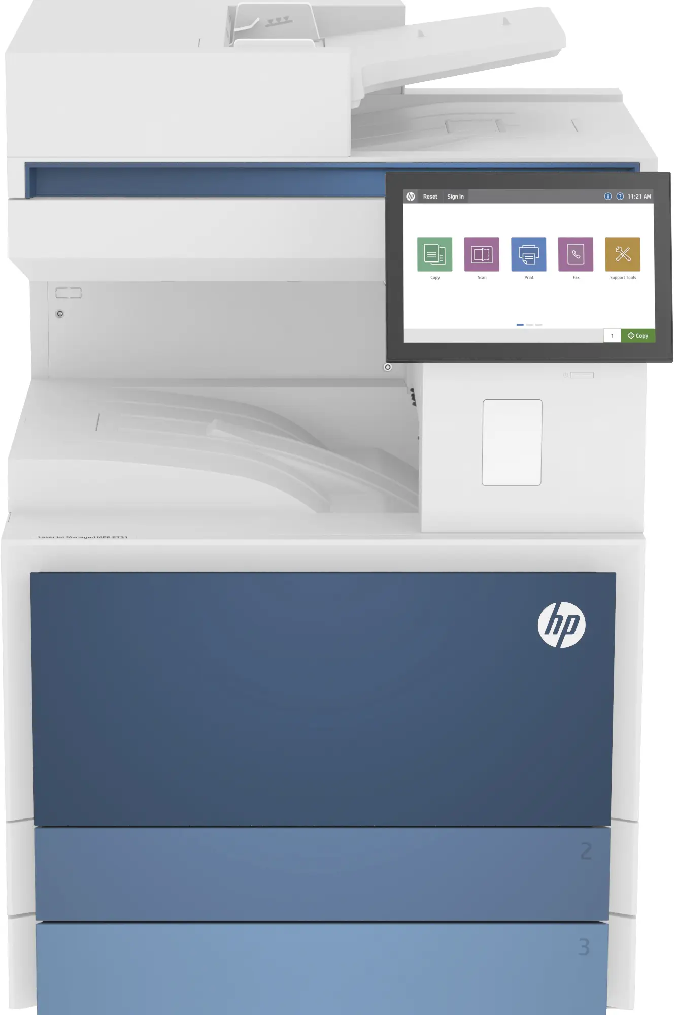 HP LaserJet Managed MFP E731dn, Siyah beyaz, için yazıcı Kurumsal, Baskı, fotokopi, tarama, faks (isteğe bağlı), Çift taraflı baskı; Çift taraflı tarama; E-postaya/PDF'ye tarama; Güçlü Güvenlik 5QJ98A#B19