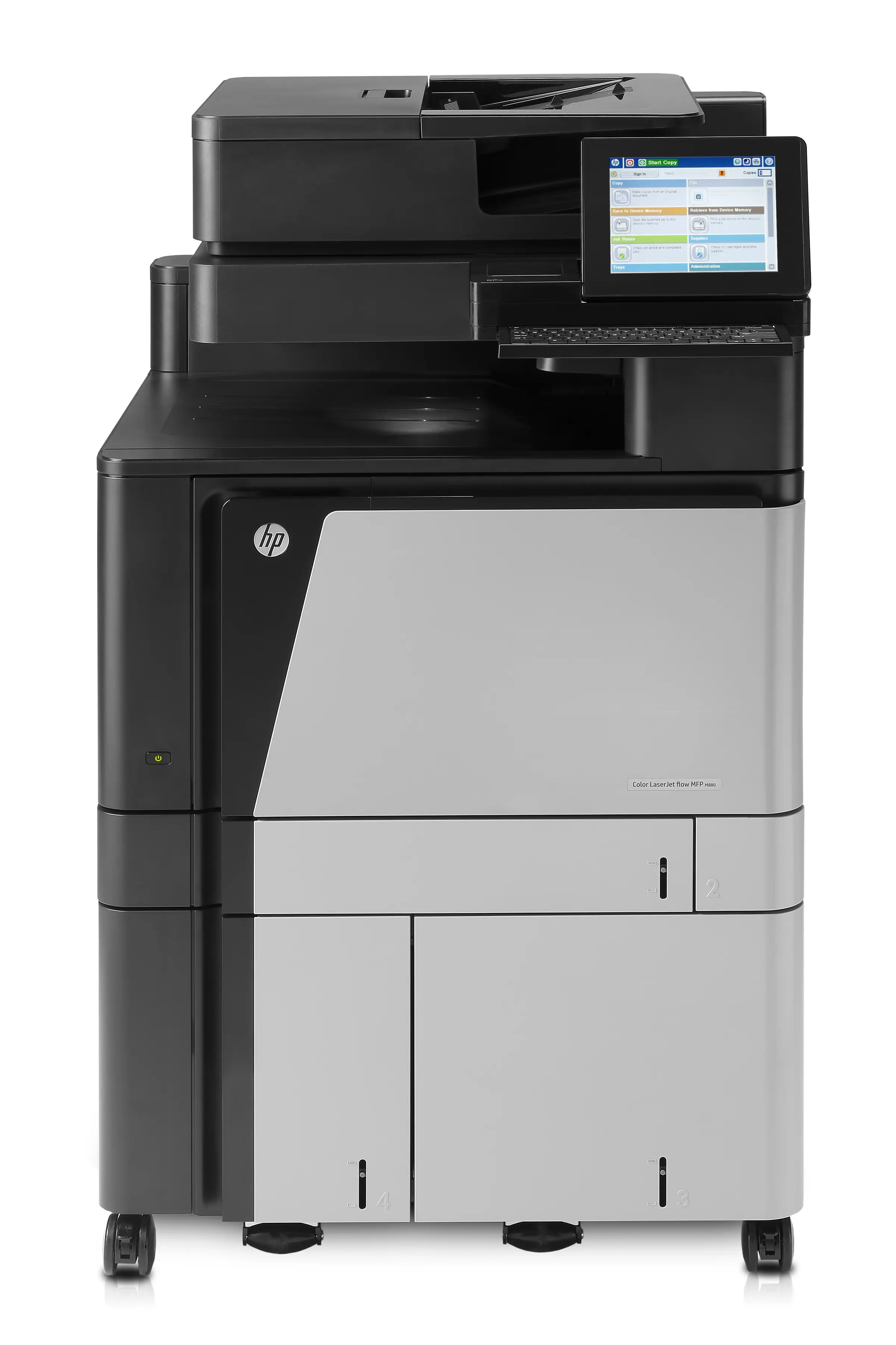 HP Color LaserJet Enterprise flow M880z+ NFC/Kablosuz Doğrudan MFP Yazıcı, Baskı, fotokopi, tarama, faks, 200 yapraklık ADF; Ön USB’den baskı; E-postaya/PDF'ye tarama; Çift taraflı baskı D7P71A#B13
