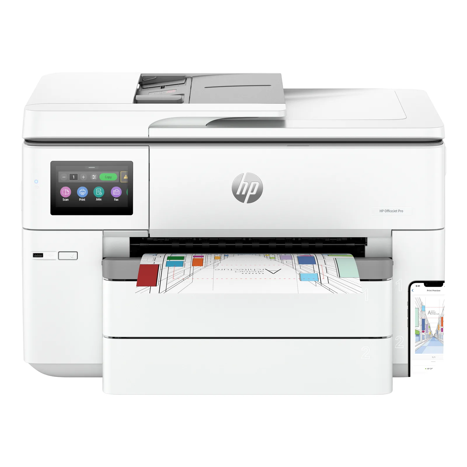 HP OfficeJet Pro 9730 Kablosuz All-in-One Renkli Yazıcı, Two-sided printing; Copier, Scanner 537P5C